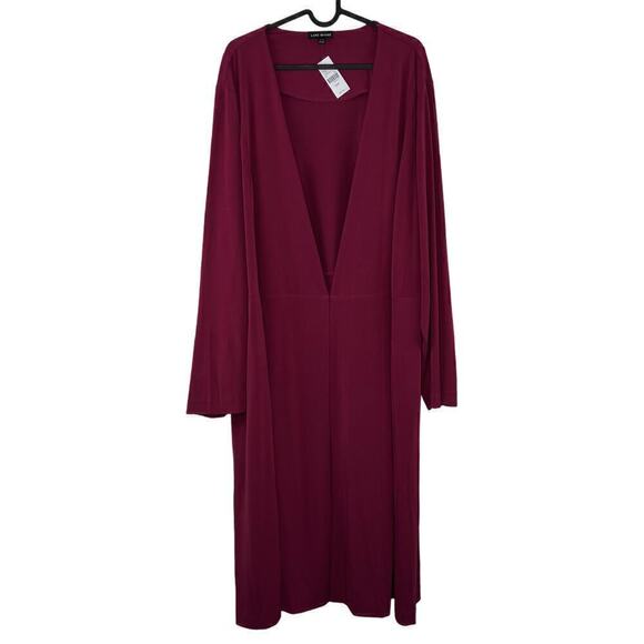 NWT Lane Bryant Knit Stretch Overpiece Duster Cardigan Size 26/28 Corpcore - Picture 2 of 8